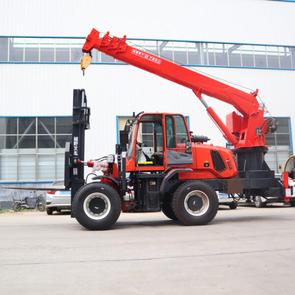 6 Ton Rough Terrain Forklift With Crane