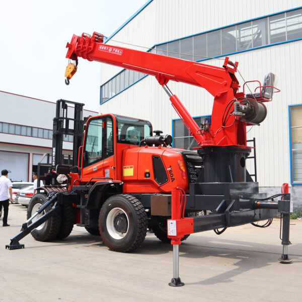 6 Ton Rough Terrain Forklift With Crane
