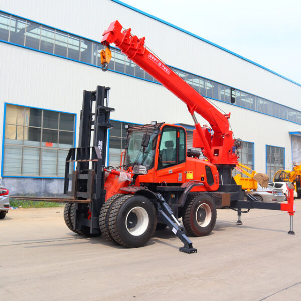 6 Ton Rough Terrain Forklift With Crane