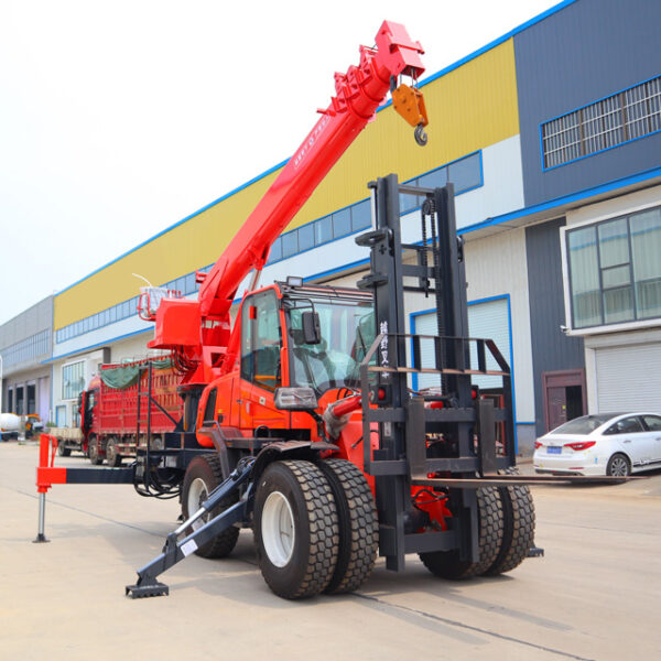 6 Ton Rough Terrain Forklift With Crane